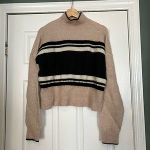 & other stories multi-stripe turtleneck size M